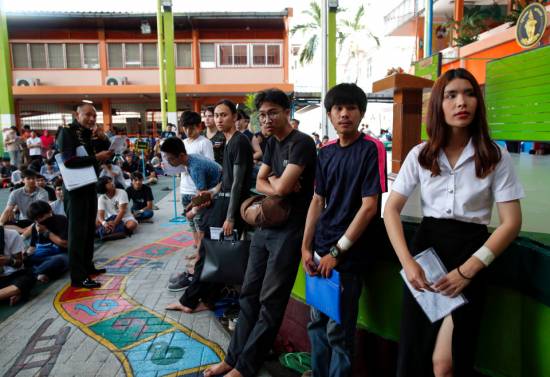 Ladyboy and thai military